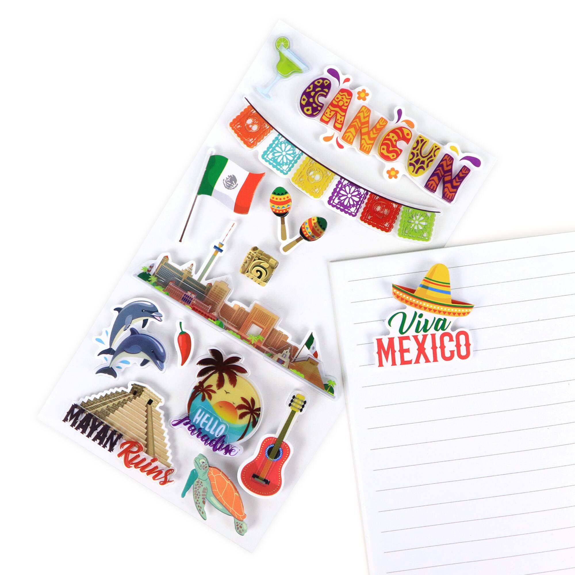 12 Pack: Cancun Dimensional Stickers by Recollections™